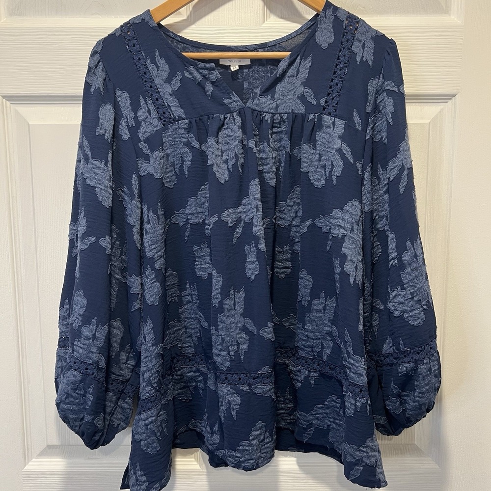 maurices top Blue Floral 2XL